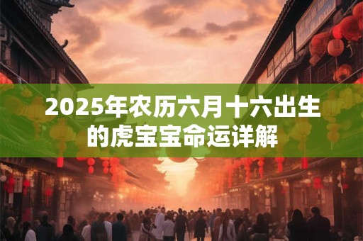 2025年农历六月十六出生的虎宝宝命运详解 2025年农历六月十六出生的虎宝宝命运详解