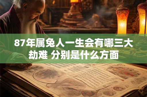 87年属兔人一生会有哪三大劫难 分别是什么方面 87年属兔人一生会有哪三大劫难 分别是什么方面