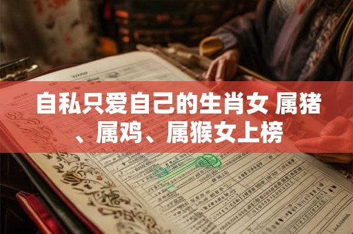 自私只爱自己的生肖女 属猪、属鸡、属猴女上榜 自私只爱自己的生肖女 属猪、属鸡、属猴女上榜