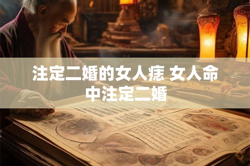 注定二婚的女人痣 女人命中注定二婚