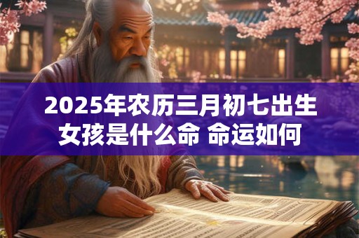 2025年农历三月初七出生女孩是什么命 命运如何