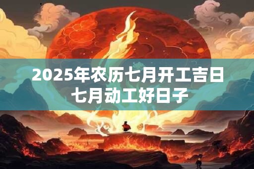 2025年农历七月开工吉日 七月动工好日子