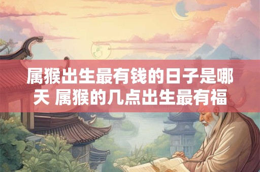 属猴出生最有钱的日子是哪天 属猴的几点出生最有福气