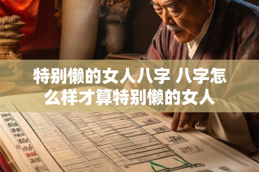 特别懒的女人八字 八字怎么样才算特别懒的女人