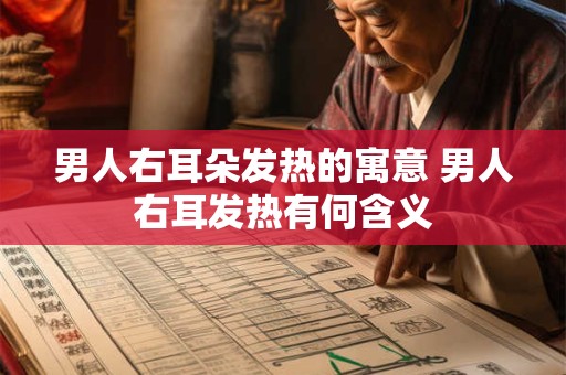 男人右耳朵发热的寓意 男人右耳发热有何含义