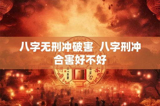 八字无刑冲破害  八字刑冲合害好不好