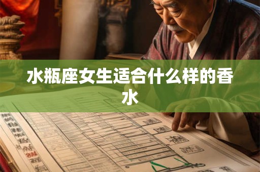 水瓶座女生适合什么样的香水