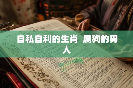 自私自利的生肖  属狗的男人