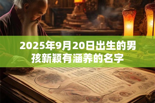 2025年9月20日出生的男孩新颖有涵养的名字