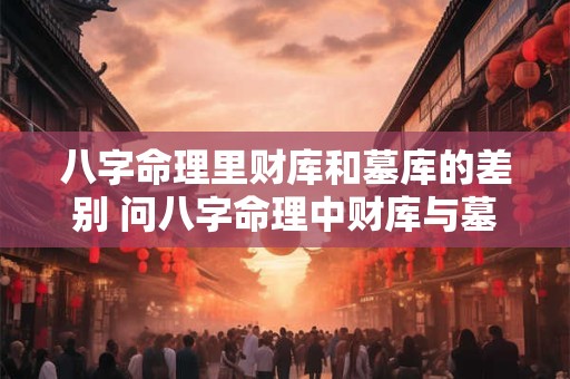 八字命理里财库和墓库的差别 问八字命理中财库与墓库有何不同