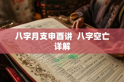 八字月支申酉讲  八字空亡详解