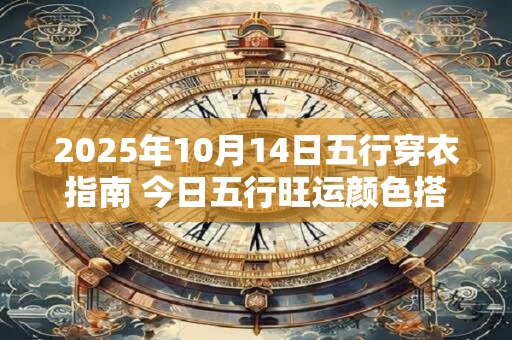 2025年10月14日五行穿衣指南 今日五行旺运颜色搭配