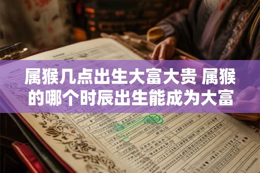 属猴几点出生大富大贵 属猴的哪个时辰出生能成为大富大贵