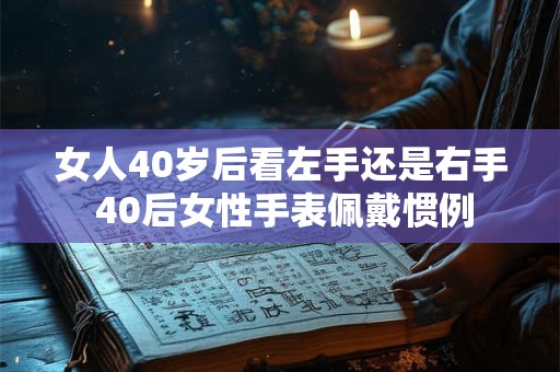 女人40岁后看左手还是右手 40后女性手表佩戴惯例