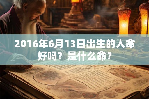 2016年6月13日出生的人命好吗？是什么命？