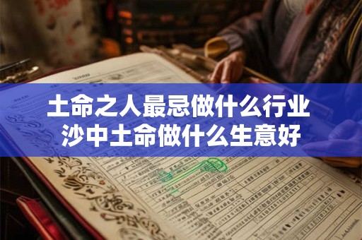 土命之人最忌做什么行业 沙中土命做什么生意好 土命之人最忌做什么行业 沙中土命做什么生意好