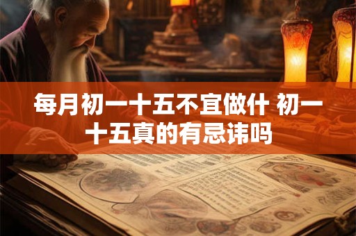 每月初一十五不宜做什 初一十五真的有忌讳吗