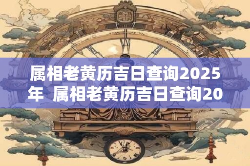 属相老黄历吉日查询2025年  属相老黄历吉日查询2025年