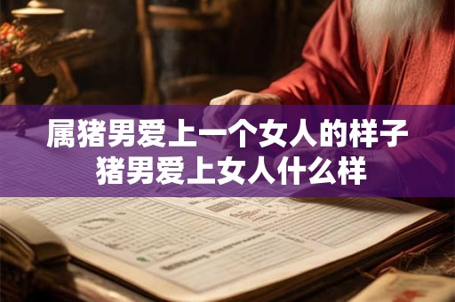 属猪男爱上一个女人的样子 猪男爱上女人什么样