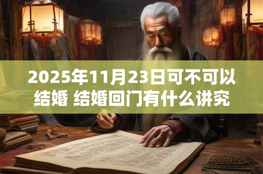 2025年11月23日可不可以结婚 结婚回门有什么讲究