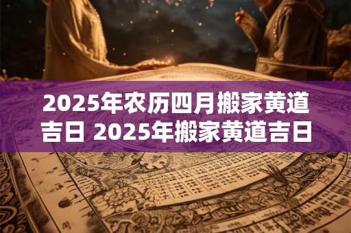 2025年农历四月搬家黄道吉日 2025年搬家黄道吉日是哪天