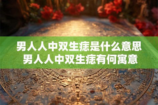 男人人中双生痣是什么意思 男人人中双生痣有何寓意