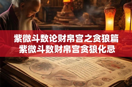 紫微斗数论财帛宫之贪狼篇 紫微斗数财帛宫贪狼化忌