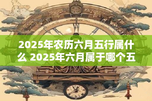 2025年农历六月五行属什么 2025年六月属于哪个五行