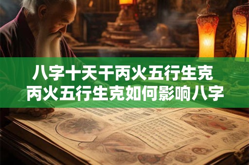 八字十天干丙火五行生克 丙火五行生克如何影响八字十天干