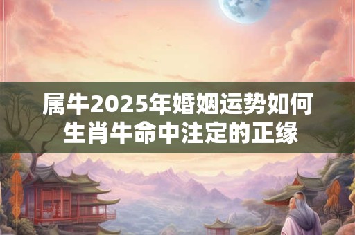 属牛2025年婚姻运势如何 生肖牛命中注定的正缘