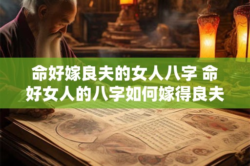 命好嫁良夫的女人八字 命好女人的八字如何嫁得良夫