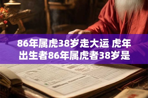 86年属虎38岁走大运 虎年出生者86年属虎者38岁是否会走大运
