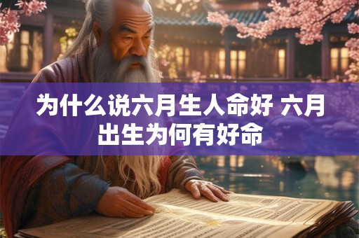 为什么说六月生人命好 六月出生为何有好命