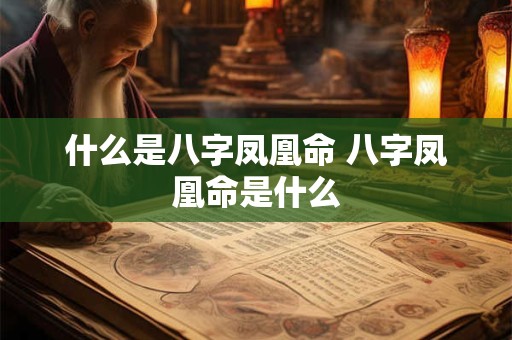 什么是八字凤凰命 八字凤凰命是什么