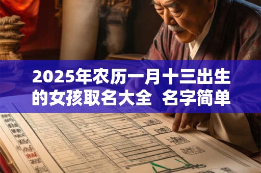 2025年农历一月十三出生的女孩取名大全  名字简单大气