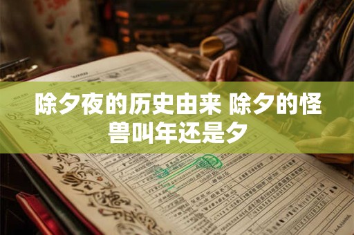 除夕夜的历史由来 除夕的怪兽叫年还是夕