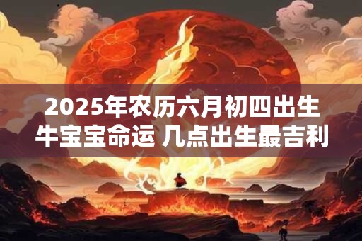 2025年农历六月初四出生牛宝宝命运 几点出生最吉利
