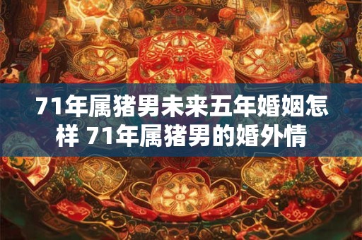 71年属猪男未来五年婚姻怎样 71年属猪男的婚外情