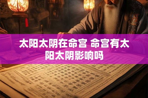 太阳太阴在命宫 命宫有太阳太阴影响吗