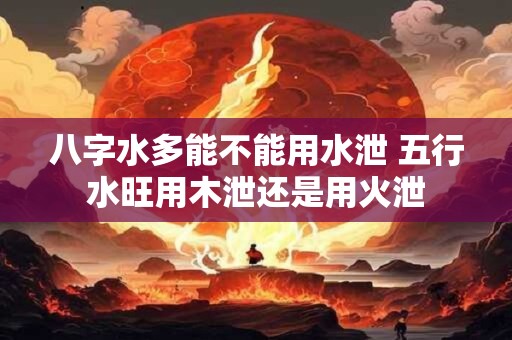 八字水多能不能用水泄 五行水旺用木泄还是用火泄