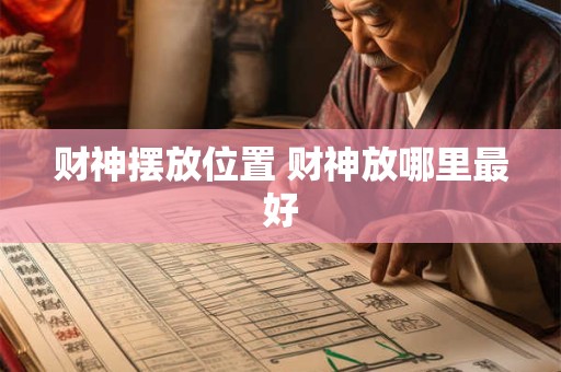 财神摆放位置 财神放哪里最好