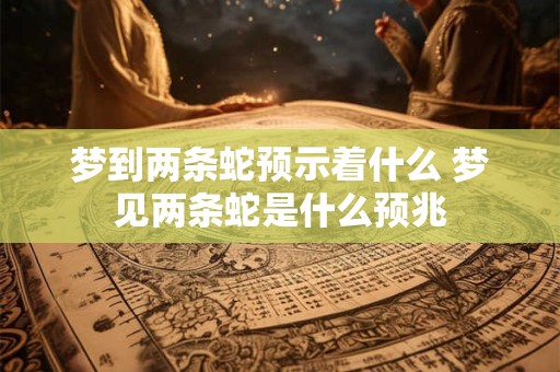 梦到两条蛇预示着什么 梦见两条蛇是什么预兆
