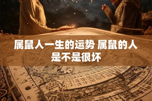 属鼠人一生的运势 属鼠的人是不是很坏 属鼠人一生的运势 属鼠的人是不是很坏