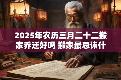2025年农历三月二十二搬家乔迁好吗 搬家最忌讳什么人