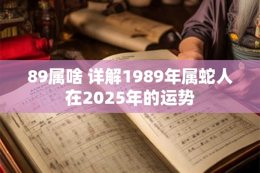 89属啥 详解1989年属蛇人在2025年的运势