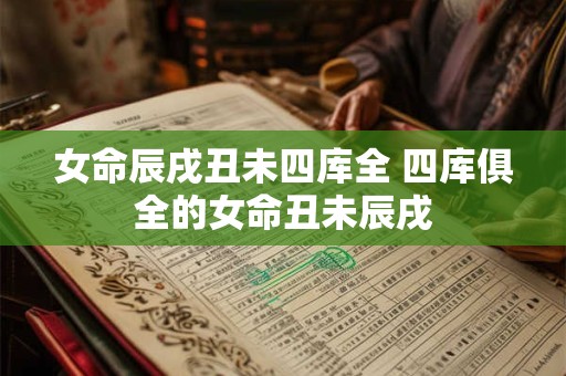 女命辰戌丑未四库全 四库俱全的女命丑未辰戌
