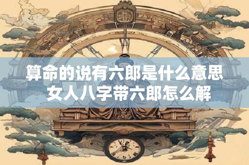 算命的说有六郎是什么意思 女人八字带六郎怎么解 算命的说有六郎是什么意思 女人八字带六郎怎么解