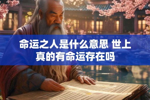 命运之人是什么意思 世上真的有命运存在吗