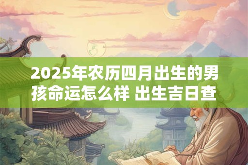 2025年农历四月出生的男孩命运怎么样 出生吉日查询