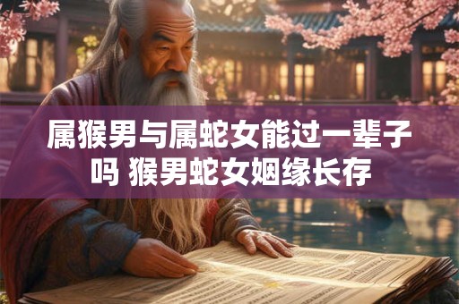 属猴男与属蛇女能过一辈子吗 猴男蛇女姻缘长存